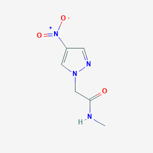 Chemical structure of N-Methyl-2-(4-nitro-1H-pyrazol-1-yl)acetamide