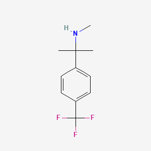 Chemical structure of N-Methyl-2-(4-(trifluoromethyl)phenyl)propan-2-amine