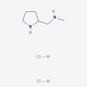 Chemical structure of Methyl[(pyrrolidin-2-yl)methyl]amine dihydrochloride