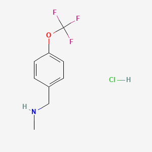 Chemical structure of N-Methyl-1-(4-(trifluoromethoxy)phenyl)methanamine hydrochloride