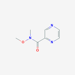 Chemical structure of N-Methoxy-N-methylpyrazine-2-carboxamide
