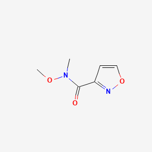 Chemical structure of N-methoxy-N-methylisoxazole-3-carboxamide