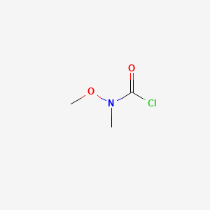 Chemical structure of N-Methoxy-N-methylcarbamoyl Chloride