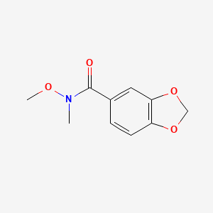 Chemical structure of N-methoxy-N-methylbenzo[d][1,3]dioxole-5-carboxamide