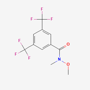 Chemical structure of N-Methoxy-N-methyl-3,5-bis(trifluoromethyl)benzamide