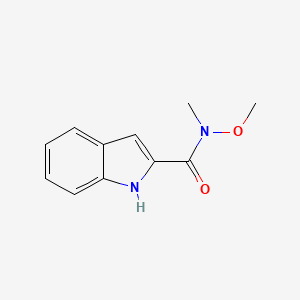 Chemical structure of n-Methoxy-n-methyl-1h-indole-2-carboxamide