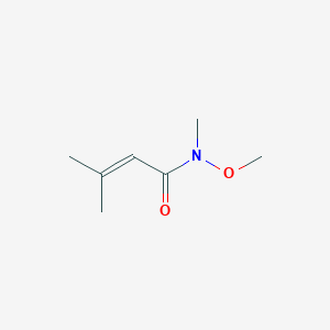 Chemical structure of N-methoxy-N,3-dimethylbut-2-enamide