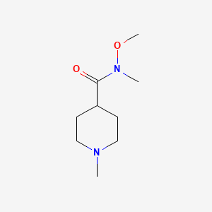 Chemical structure of N-Methoxy-N,1-dimethylpiperidine-4-carboxamide