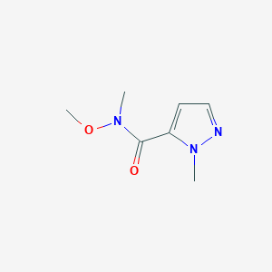 Chemical structure of N-Methoxy-N,1-dimethyl-1H-pyrazole-5-carboxamide