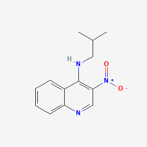 Chemical structure of 4-Isobutylamino-3-nitroquinoline