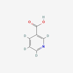 Chemical structure of nicotinic-D4 acid
