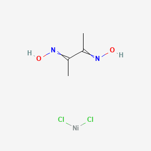 Chemical structure of Nickel, [2,3-butanedione di(oxime-κN)]dichloro-