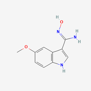 Chemical structure of N-Hydroxy-5-methoxy-1H-indole-3-carboximidamide
