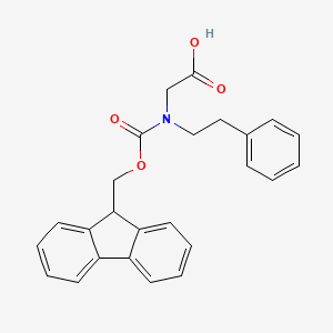 Chemical structure of N-Fmoc-N-(2-phenylethyl)-glycine