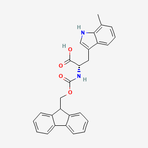 Chemical structure of N-Fmoc-7-methyl-L-tryptophan