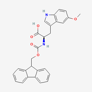 Chemical structure of N-Fmoc-5-methoxy-D-tryptophan