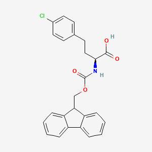 Chemical structure of N-Fmoc-4-chloro-L-homophenylalanine