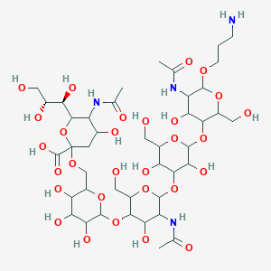 Chemical structure of Neu5Acα(2-6)Galβ(1-4)GlcNAcβ(1-3)Galβ(1-4)GlcNAc-β-propylamine