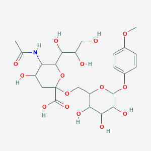 Chemical structure of Neu5Acα(2-6)Galβ MP Glycoside