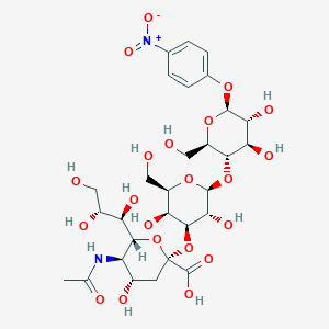 Chemical structure of Neu5Ac alpha(2-3)Gal beta(1-4)Glc-beta-pNP