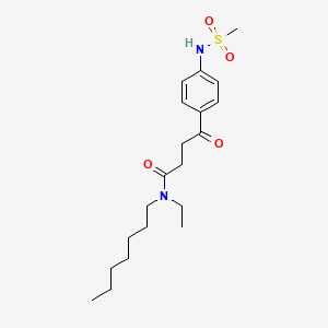 Chemical structure of N-Ethyl-N-heptyl-4-(4-(methylsulfonamido)phenyl)-4-oxobutanamide