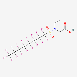Chemical structure of N-ethyl-N-[(heptadecafluorooctyl)sulphonyl]glycine