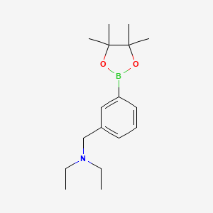 Chemical structure of 3-(N,N-Diethylaminomethyl)phenylboronic acid, pinacol ester