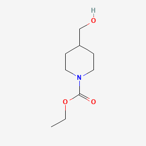 Chemical structure of N-ethoxycarbonyl-4-piperidinemethanol