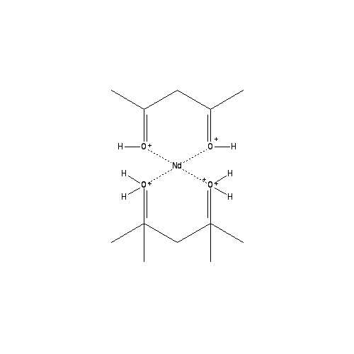 Chemical structure of Neodymium,4-pentanedionato)-