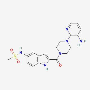 Chemical structure of N-Desisopropyl Delavirdine
