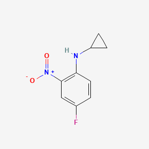 Chemical structure of N-Cyclopropyl-4-fluoro-2-nitroaniline