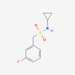 Chemical structure of N-Cyclopropyl-1-(3-fluorophenyl)methanesulfonamide