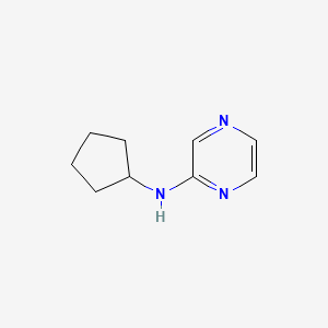 Chemical structure of N-cyclopentylpyrazin-2-amine