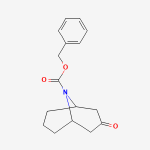 Chemical structure of N-Cbz-9-azabicyclo[3.3.1]nonan-3-one
