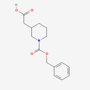 Chemical structure of N-Cbz-3-piperidineacetic Acid