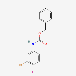 Chemical structure of N-Cbz-3-bromo-4-fluoroaniline