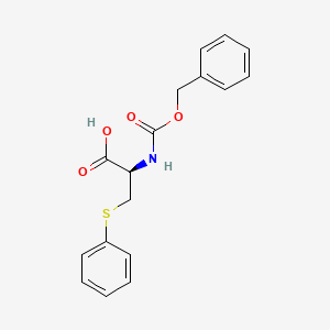 Chemical structure of N-Carbobenzoxy-S-phenyl-L-cysteine