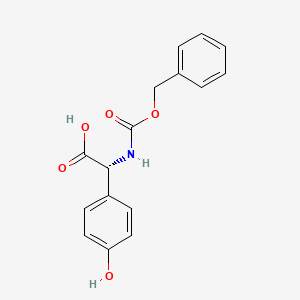 Chemical structure of N-Carbobenzoxy-4-hydroxy-D-2-phenylglycine