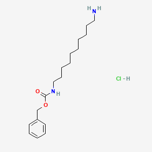 Chemical structure of N-Carbobenzoxy-1,10-diaminodecane Hydrochloride