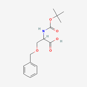 Chemical structure of N-Boc-O-benzyl-DL-serine