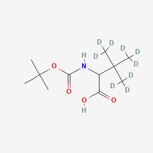Chemical structure of N-Boc-L-tert-leucine-d9