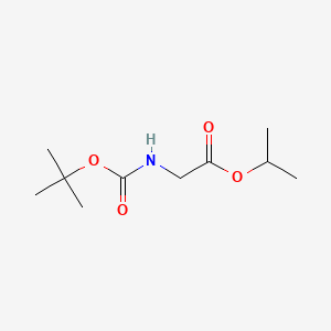 Chemical structure of N-Boc-glycine isopropylester