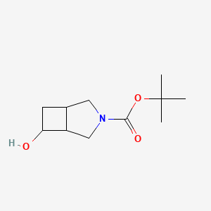 Chemical structure of N-Boc-6-hydroxy-3-azabicyclo[3.2.0]heptane