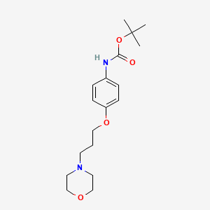 Chemical structure of N-Boc-4-[3-(4-Morpholinyl)propoxy]aniline