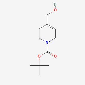 Chemical structure of N-Boc-4-(hydroxymethyl)-1,2,3,6-tetrahydropyridine