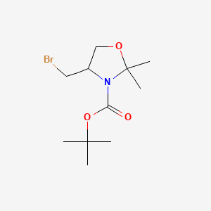 Chemical structure of N-Boc-4-(bromomethyl)-2,2-dimethyloxazolidine