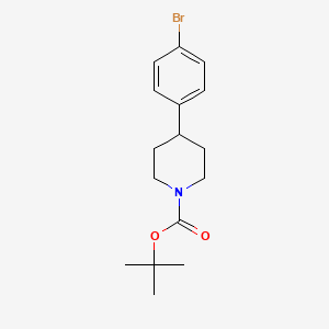 Chemical structure of N-Boc-4-(4-bromophenyl)piperidine