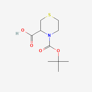 Chemical structure of N-Boc-3-thiomorpholinecarboxylic Acid