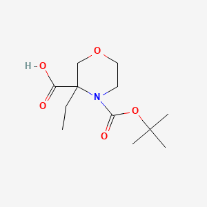 Chemical structure of N-Boc-3-ethylmorpholine-3-carboxylic Acid