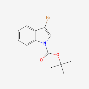 Chemical structure of N-Boc-3-bromo-4-methylindole